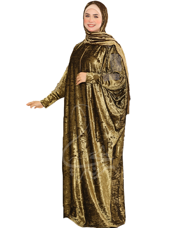إسدال كريستال شتوي قطيفة جانجاه