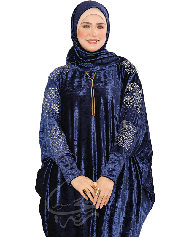 إسدال ريحانة بلون كحلي ولمعة فاخرة
